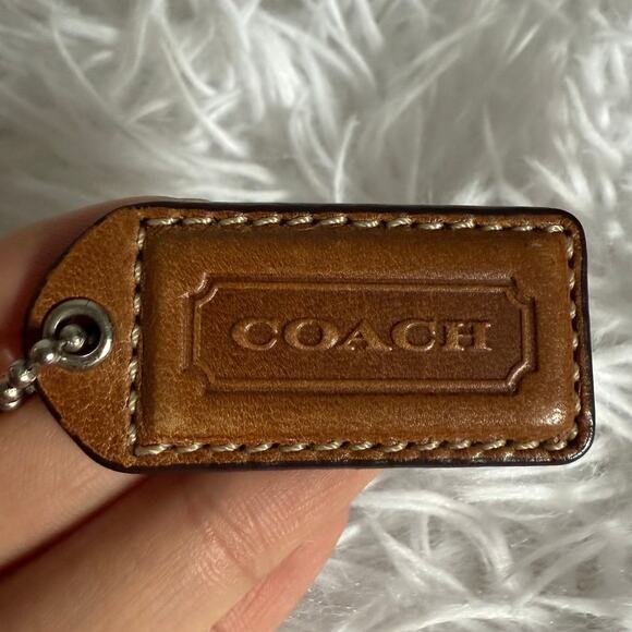 y2k 1.5" Vintage COACH Fob Bag Charm Hang tag Hangtag - Picture 1 of 2